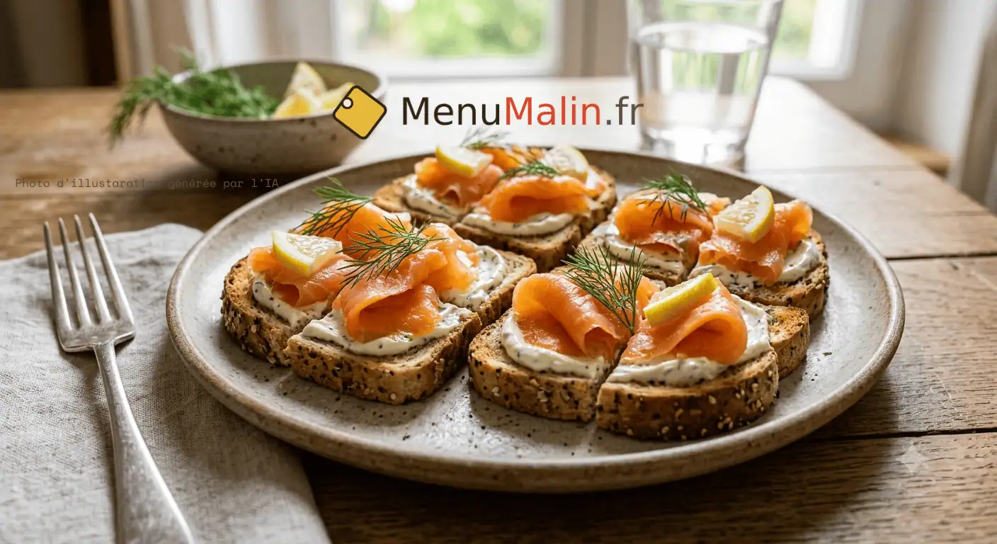 Toasts au saumon fumé